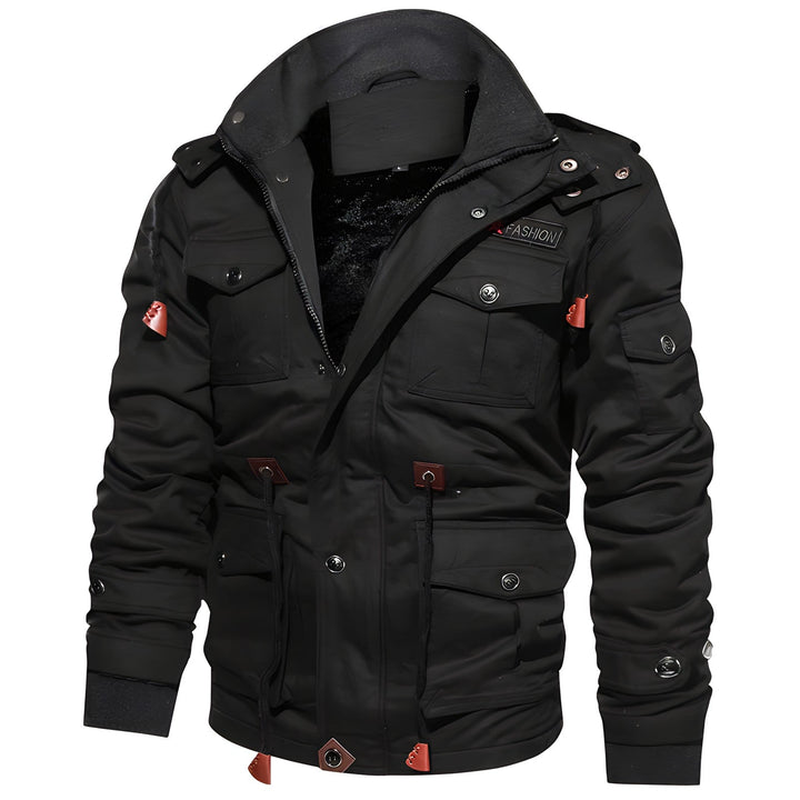 Vento | Praktische Militärjacke mit Fleece-Kapuze 5