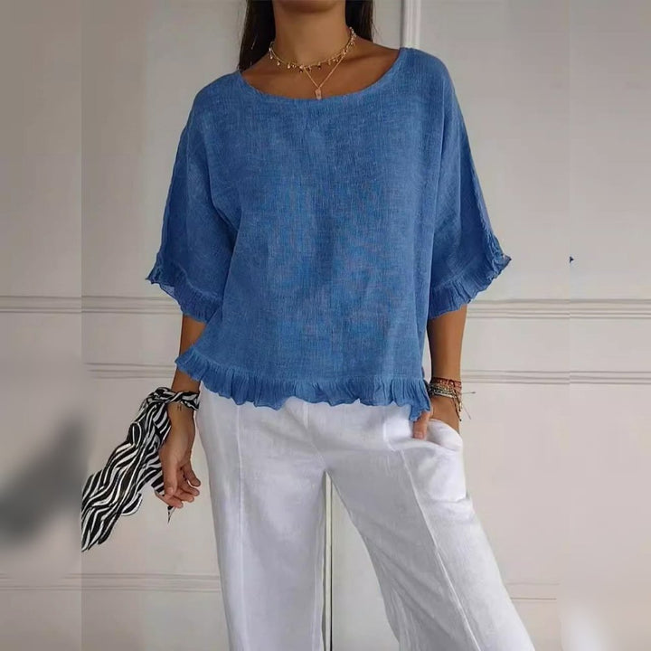 Victoria | Elegante und leichte Damen Leinenbluse 1