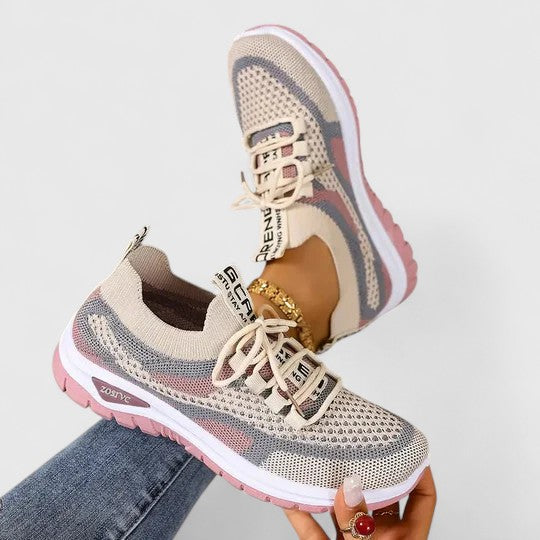 Viola | Atmungsaktive & Komfortable Damen Sneaker – Orthopädische Schnür-Walking-Sneaker 3
