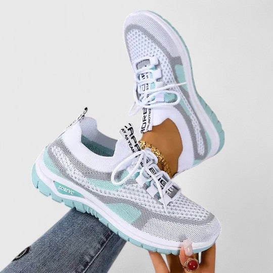 Viola | Atmungsaktive & Komfortable Damen Sneaker – Orthopädische Schnür-Walking-Sneaker 6
