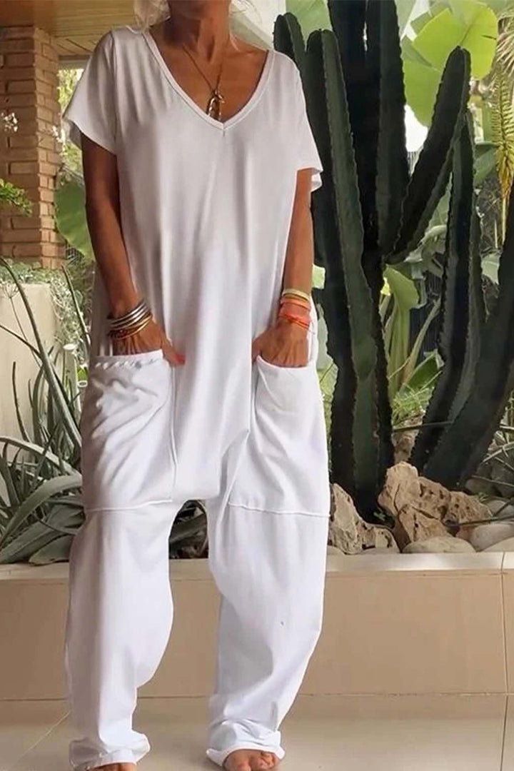 Viona | Eleganter, Bequemer &amp; Vielseitiger Damen Overall mit V-Ausschnitt 6