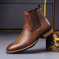 Jonathan | Exclusive and Vintage Men's Genuine Leather Boots in Vintage Style