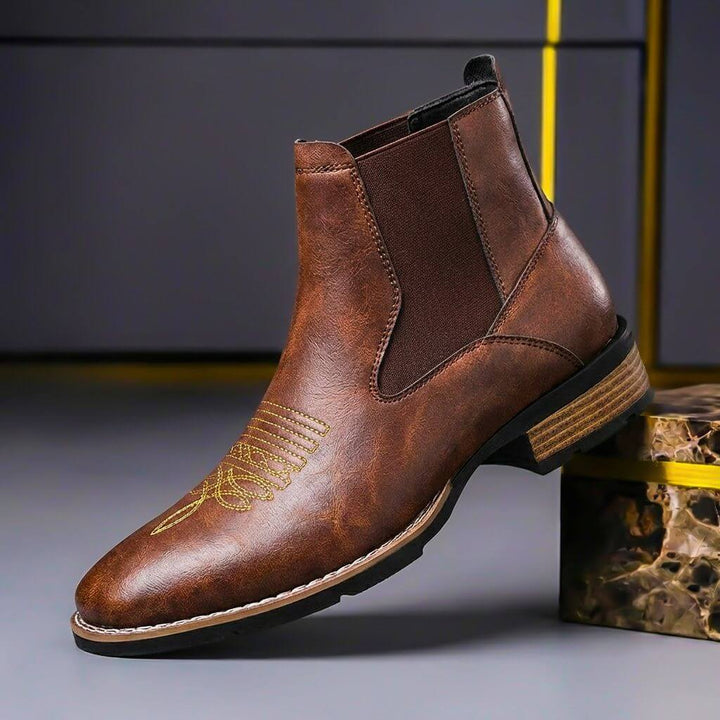 William | Klassische und Vintage echtem Leder Stiefel 0