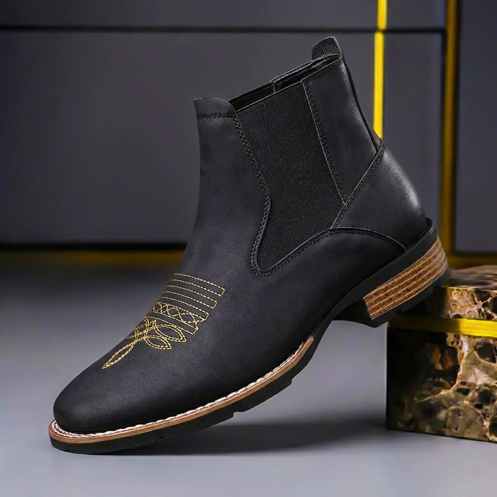 William | Klassische und Vintage echtem Leder Stiefel 2