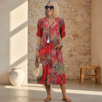 Laura | Auffälliges Midikleid mit Entspanntem Schnitt