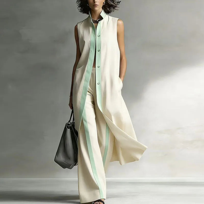 Zara | Elegant & Bequem Damen Zweiteiler – Ärmellos, Weite Beine für Sommer 3