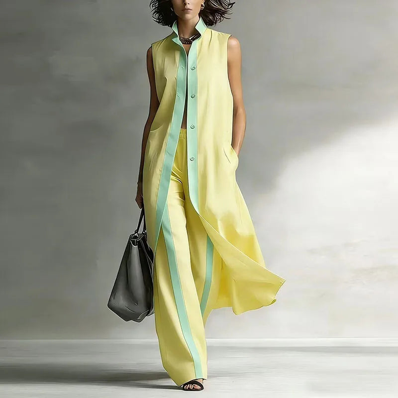 Zara | Elegant & Bequem Damen Zweiteiler – Ärmellos, Weite Beine für Sommer 4