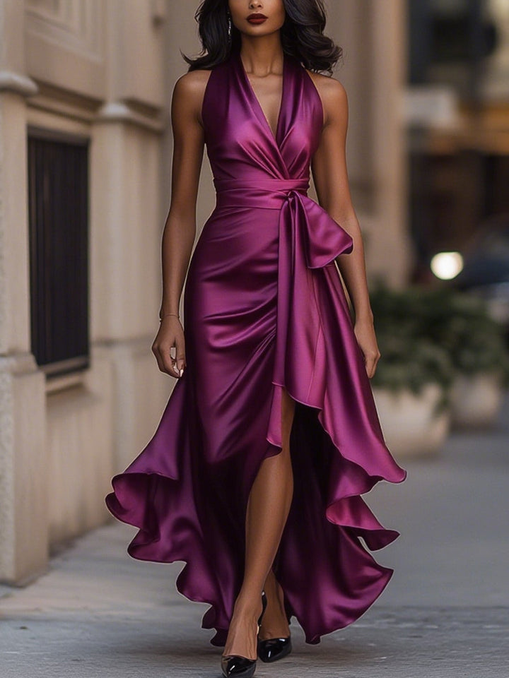 Zelari | Dramatisch Elegantes Maxikleid mit Hohem Schlitz 9