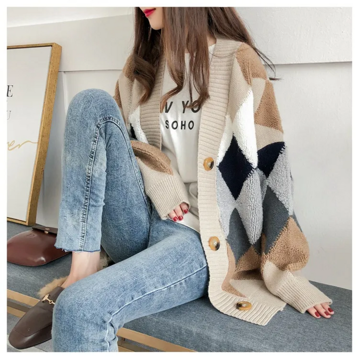 Maya | Moderne und Oversized Damen Strick Strickjacke