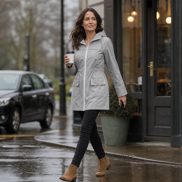 Rainelle | Fitted Waterproof Rain Jacket – Stylish Everyday Look