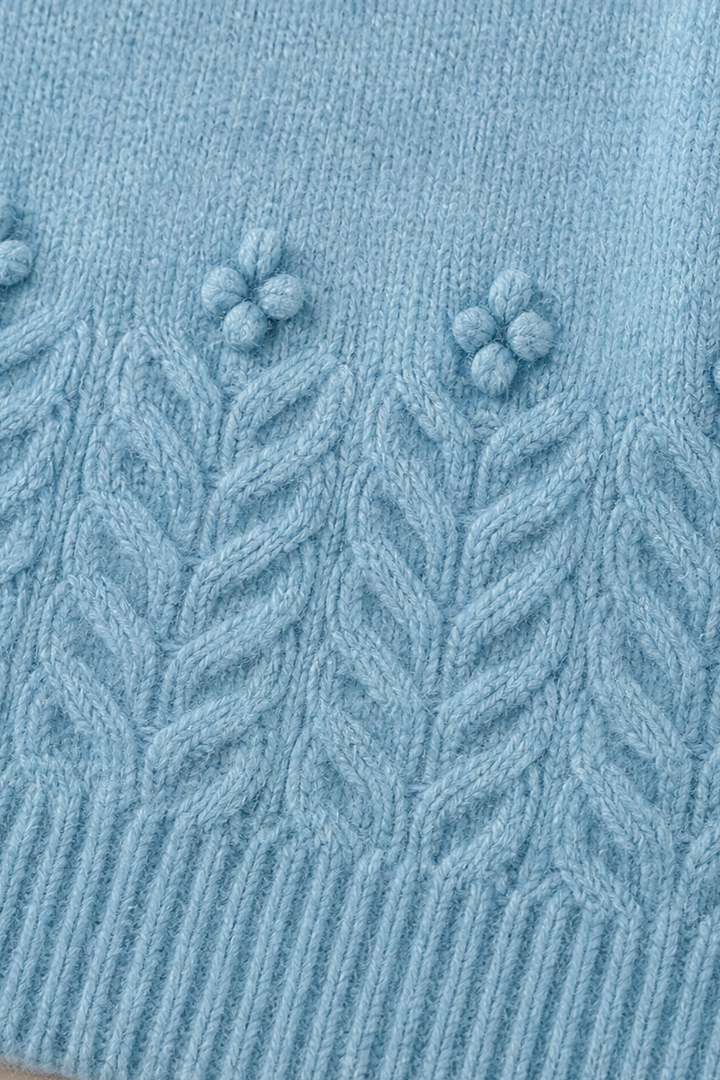 Cablesse | Kabelstrickpullover mit Rundhalsausschnitt