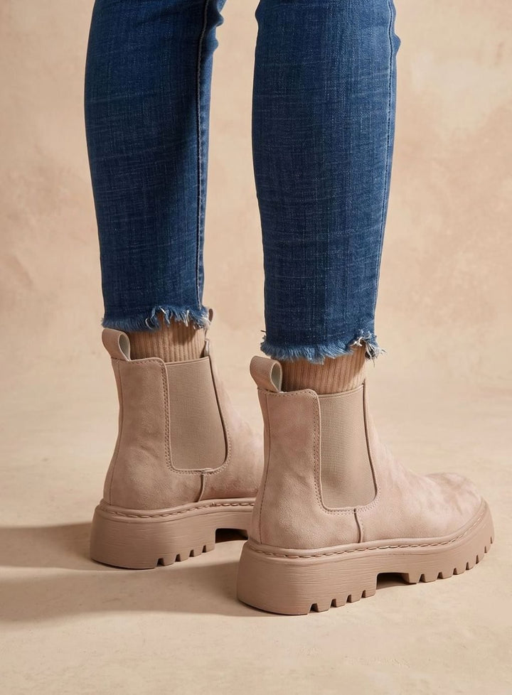 Greta | Chelsea Boots – Komfortable Damen Stiefeletten mit Plateau