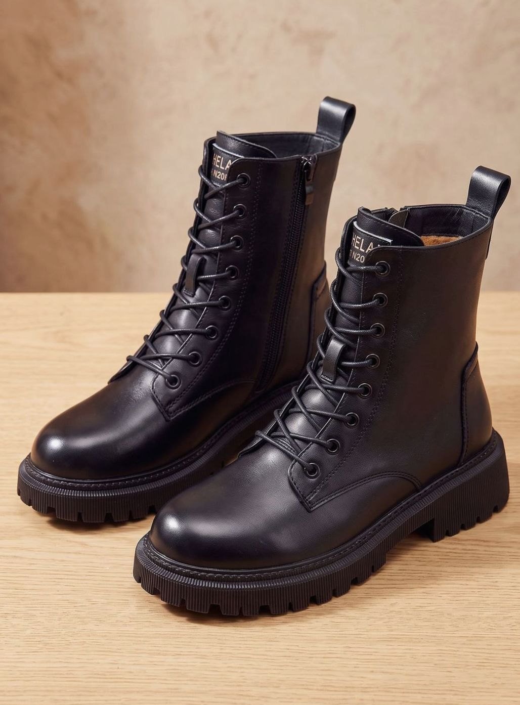 Elfriede | Stiefeletten – Gefütterte Schnür-Ankle-Boots für Damen