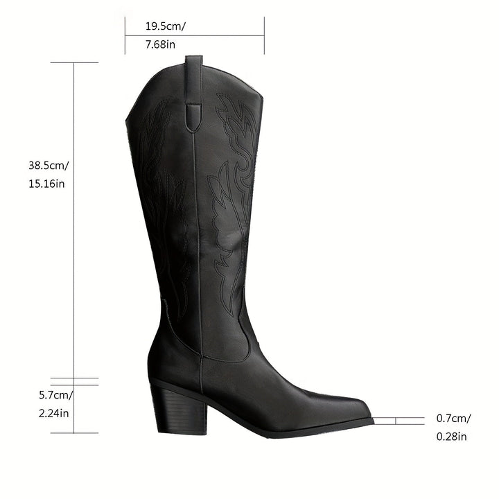Sienna | Stilvolle Western-Cowboystiefel mit weiter Wadenweite