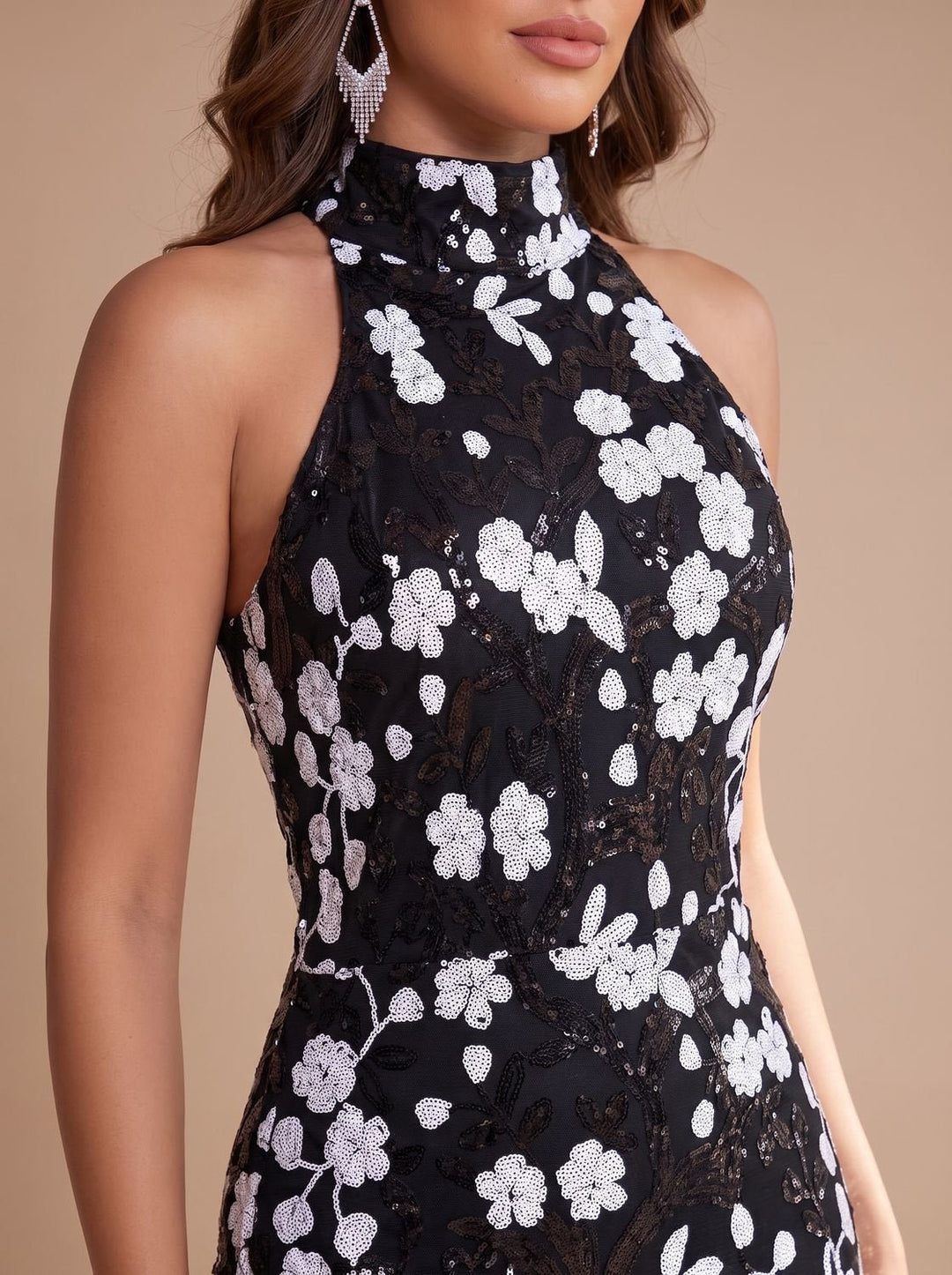 Grace | Mermaid Dress – Festliche Sequin Floral Robe für Damen