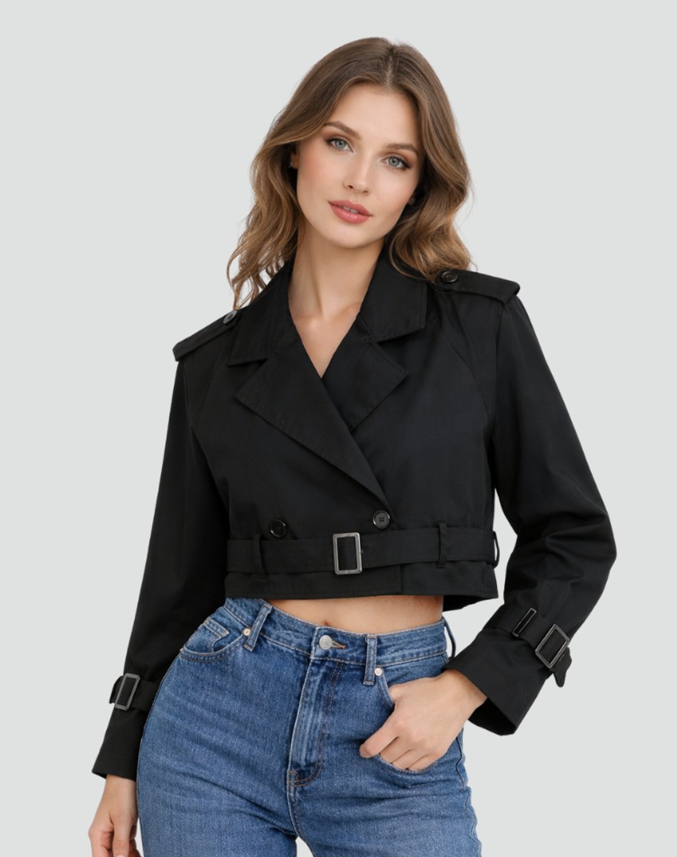 Selina | Kurzer Taillierter Trenchcoat Mit Eleganter Silhouette