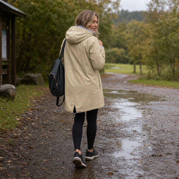 Rainfell | Wasserabweisende Kapuzen-Regenjacke