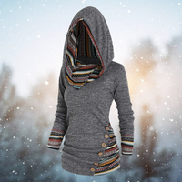 Matilda | Warm Fleece Hoodie with Boho Pattern
