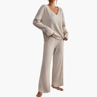Marlene | Zeitloses Strick Loungewear Set Mit Geradem Schnitt