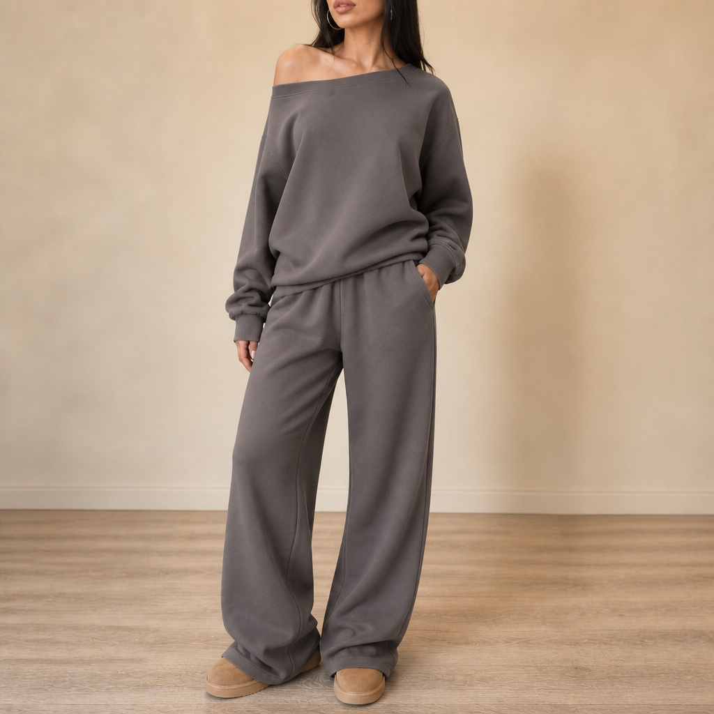 Line & Leisure | Wide-Leg Lounge Set – Bequem und Stilvoll