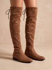 Elena | Elegante Overknee-Stiefel aus Weichem Kunstwildleder