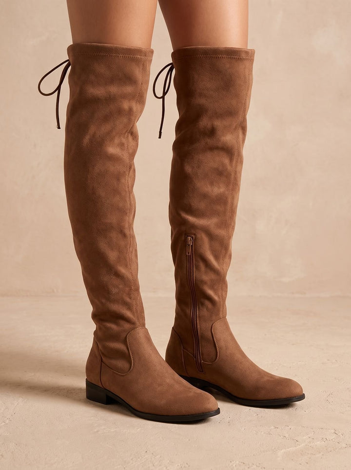 Harper | Über-die-Knie Stiefel – Flaches Design für Frauen