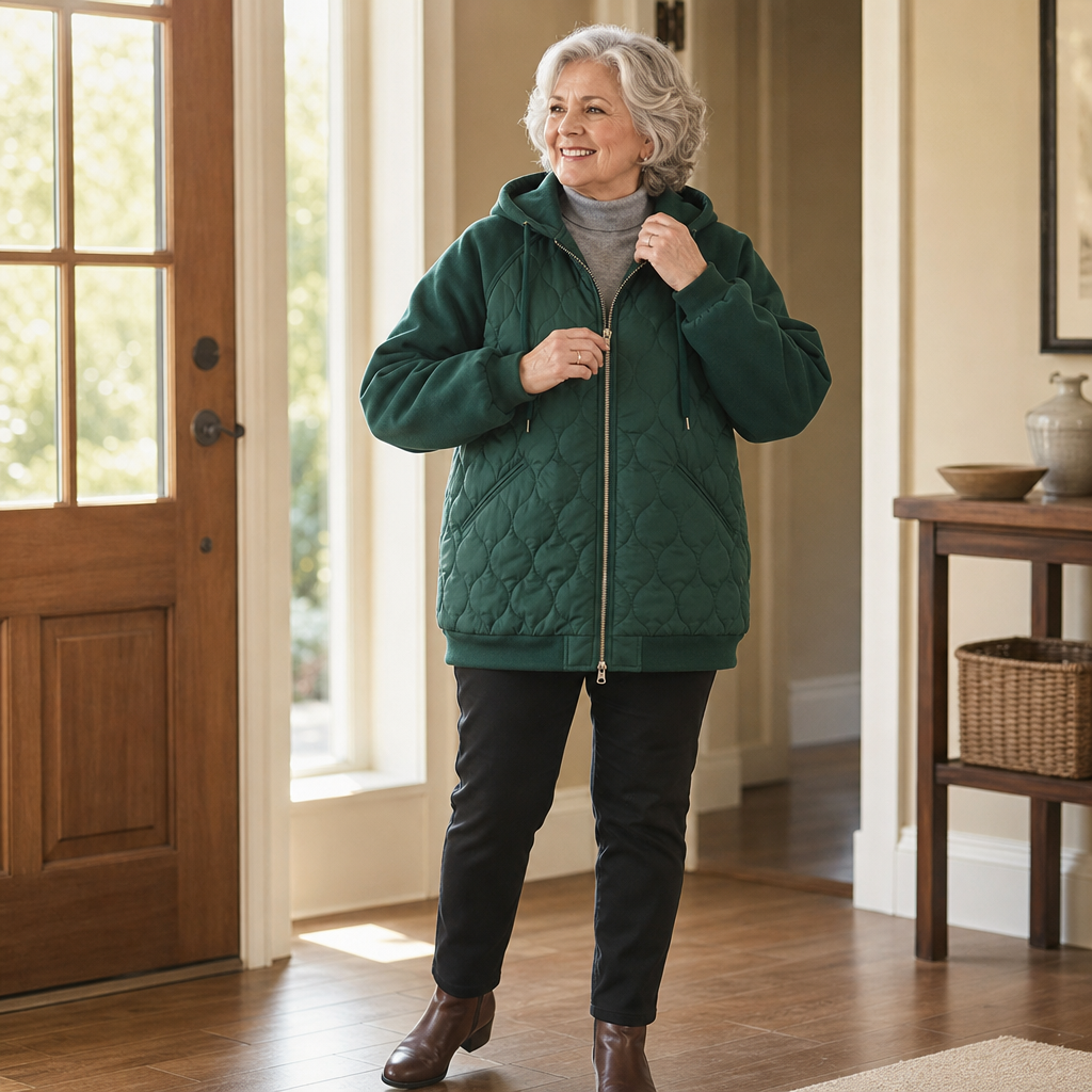 Wearbella | Spliced Quilted Hooded Puffer Jacket – Bequeme warme Jacke für kalte Tage