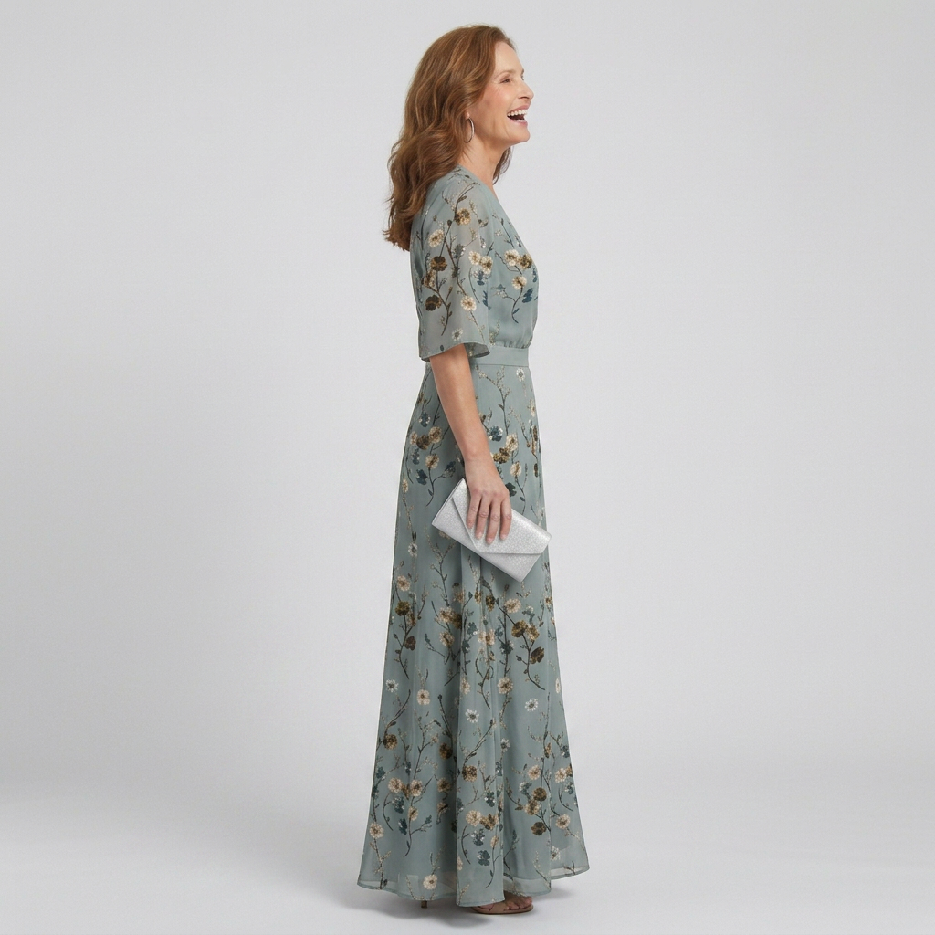 Selora | Halter Bloom Flow Maxi Dress – Feminine Midi-Style
