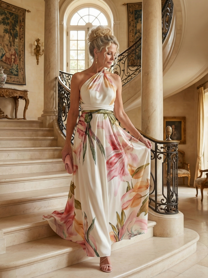 Amiel | Maxi Kleid – Luftiges Floral-Muster für Damen