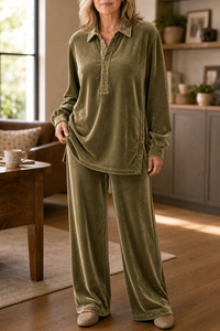 Elena | Luxurious Velvet-Look Lounge Set for Relaxing Moments