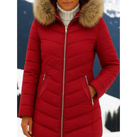 Laura | Taillierte Damen-Pufferjacke mit Kapuze für Kalte Tage