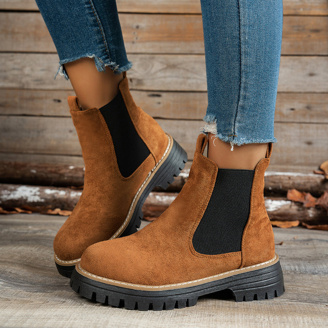 Yvonne | Moderne Und Elegante Chelsea-Plateau-Stiefeletten