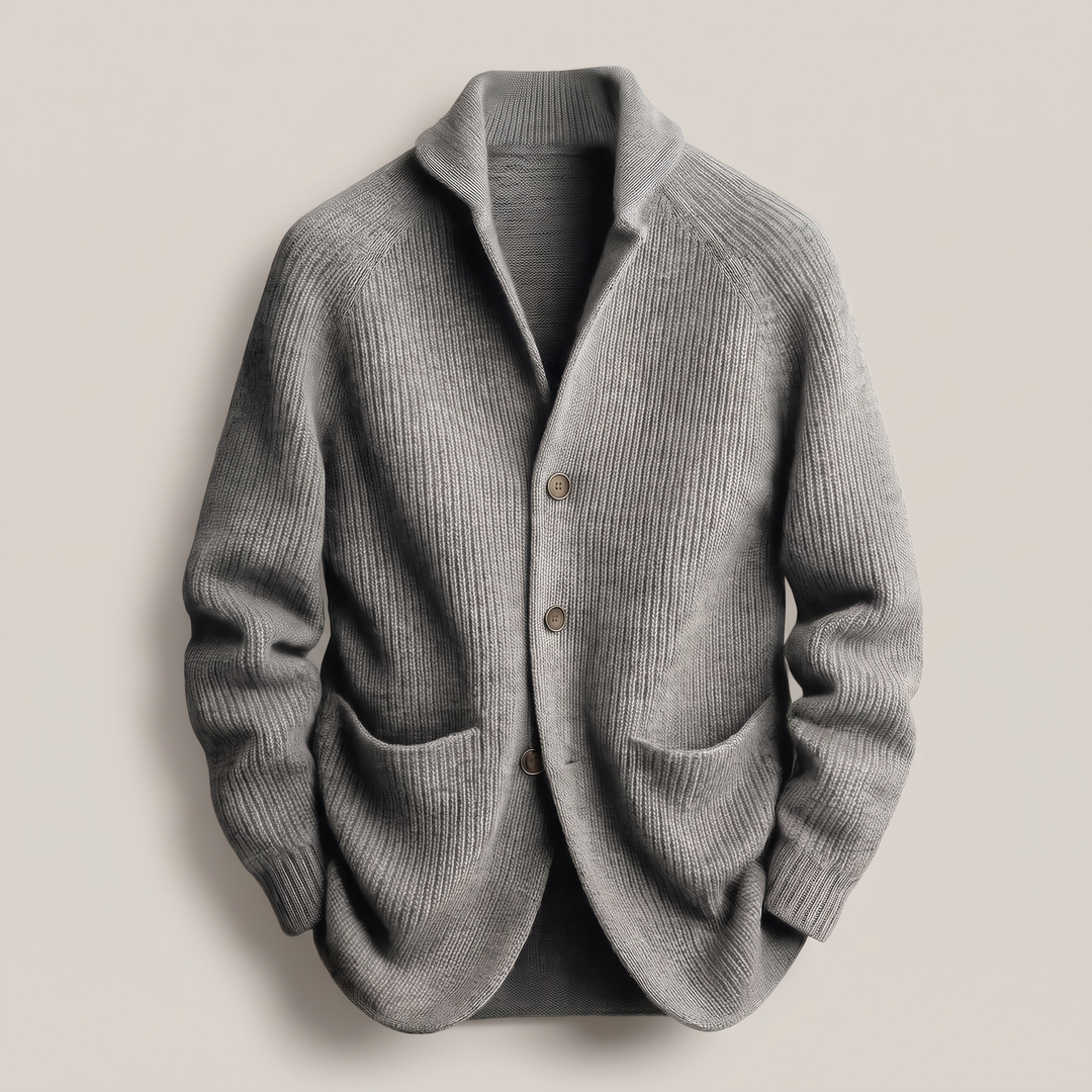 Ribbed | Ribbed Knit Blazer – Elegantes design für Männer