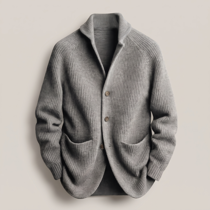 Ribbed | Ribbed Knit Blazer – Elegantes design für Männer