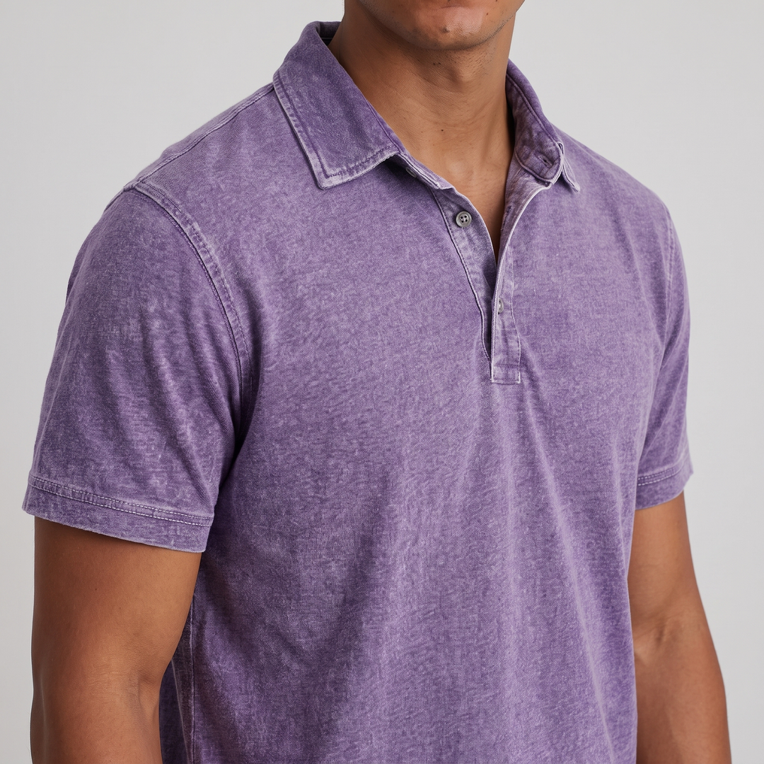 Charnley | Entspannten Polo-Shirt für Männer – Vintage-Farben