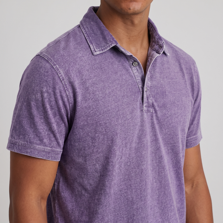 Charnley | Entspannten Polo-Shirt für Männer – Vintage-Farben