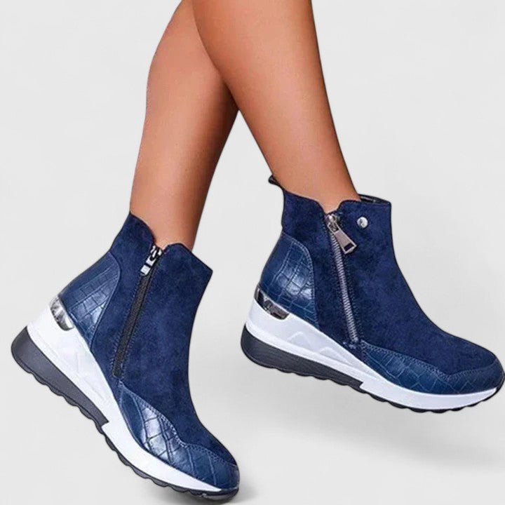 Charlotte | Orthopädische Und Stilvolle Keilabsatz-Stiefeletten