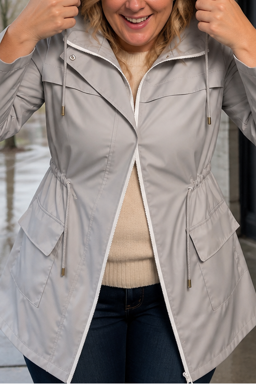 Rainelle | Fitted Waterproof Rain Jacket – Stylish Everyday Look