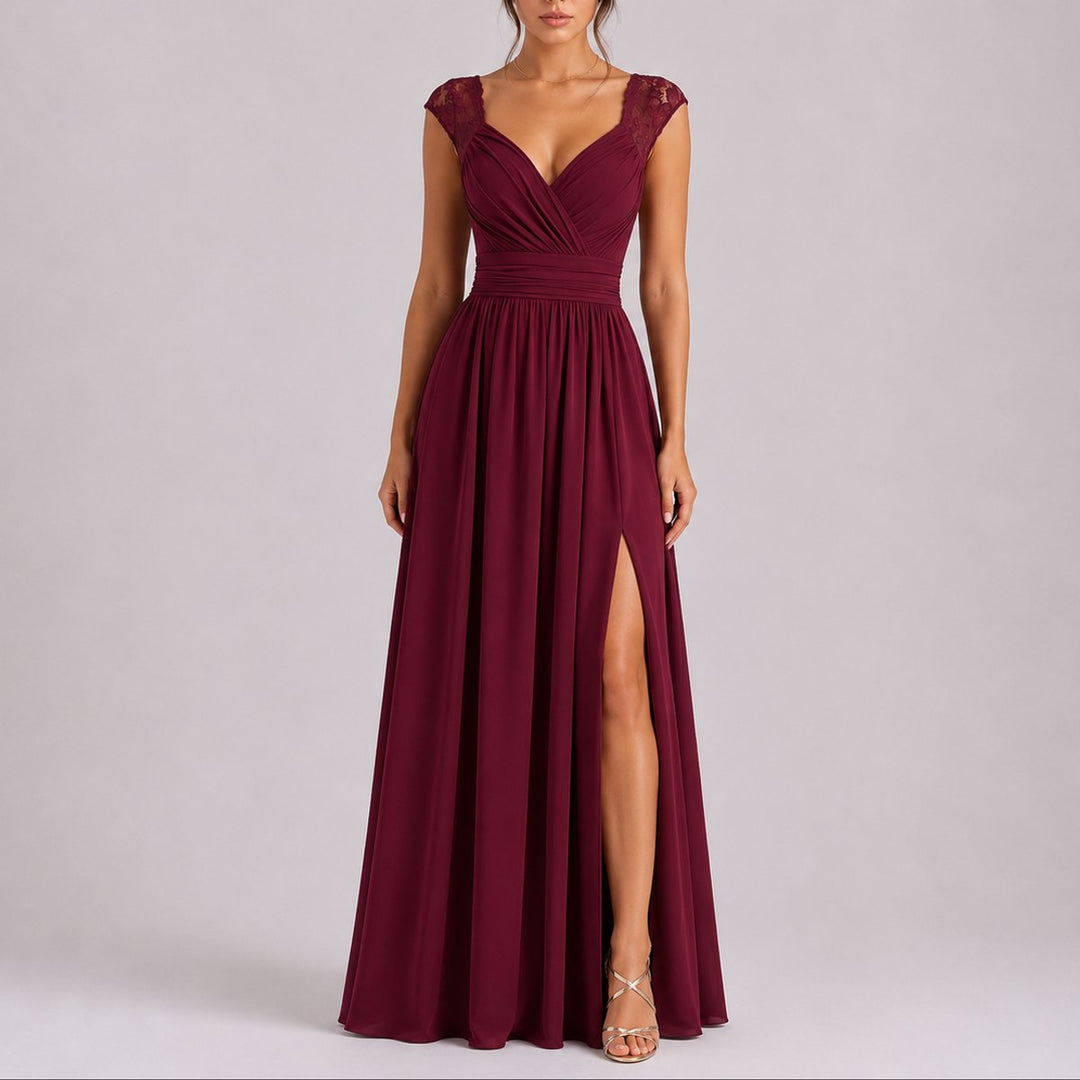 Sophie | Romantisches Herbst-Hochzeitskleid Mit Wickelausschnitt
