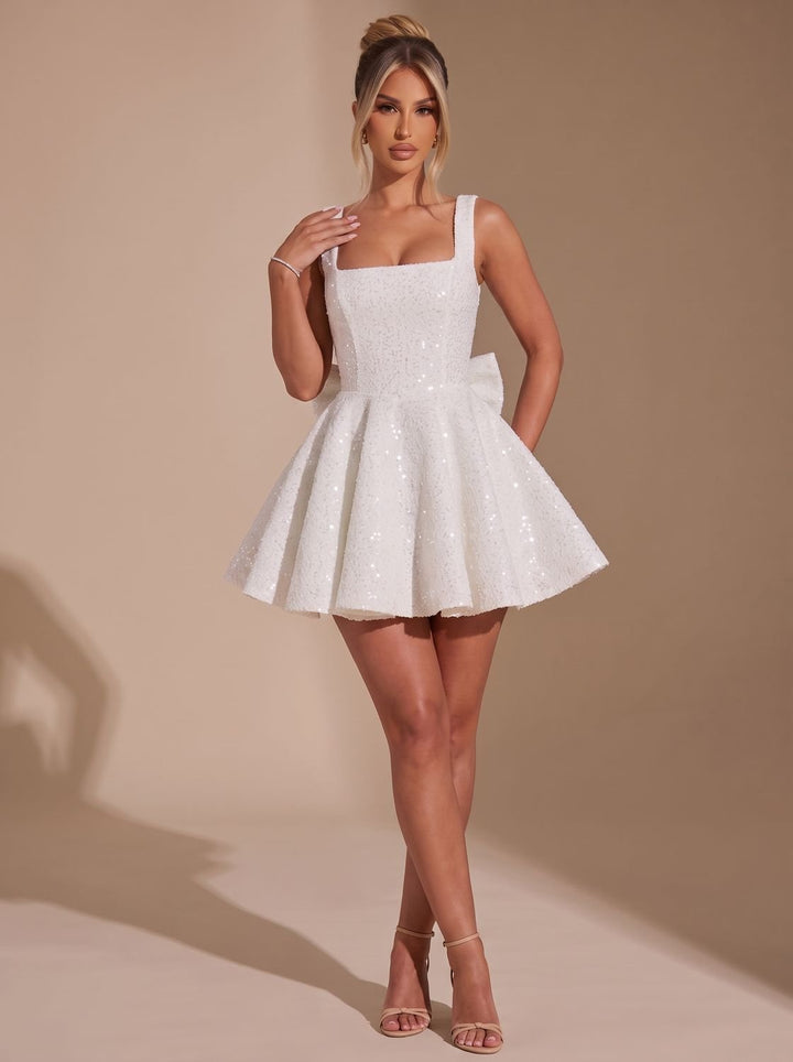 Victoria | Sequin Fit-and-Flare Mini Dress für Frauen