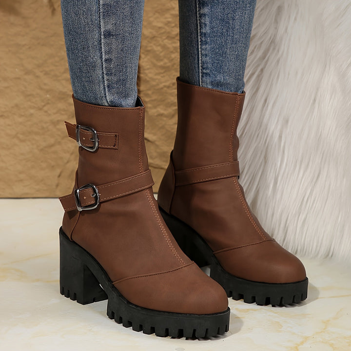 Stefanie | Modische Und Elegante Schnallen Stiefeletten