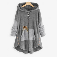 Clara | Kuscheliger Plüsch-Kapuzenpullover für Damen