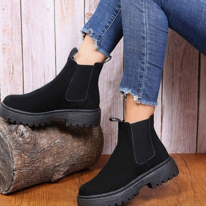 Greta | Chelsea Boots – Komfortable Damen Stiefeletten mit Plateau