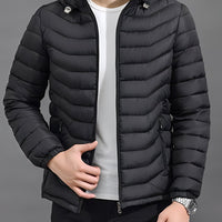 Fabian | Lightweight men's puffer jacket with detachable hood