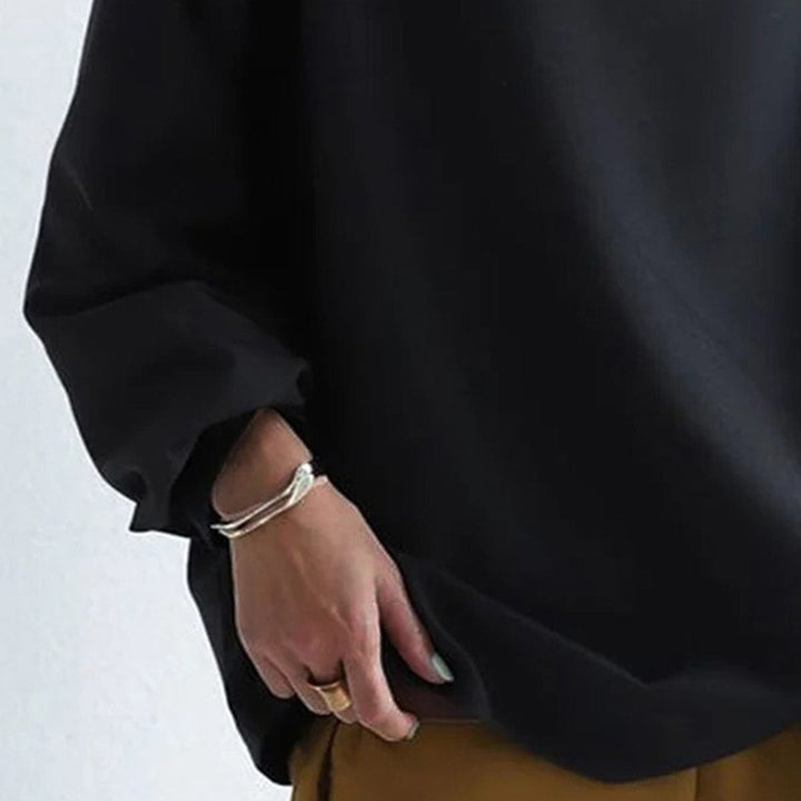 Mia | Eleganter Oversize-Strickpullover mit hohem Kragen