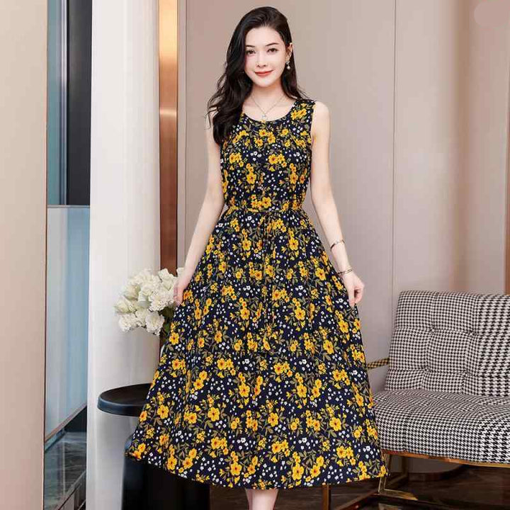 Alessia | Elegantes, ärmelloses Maxikleid