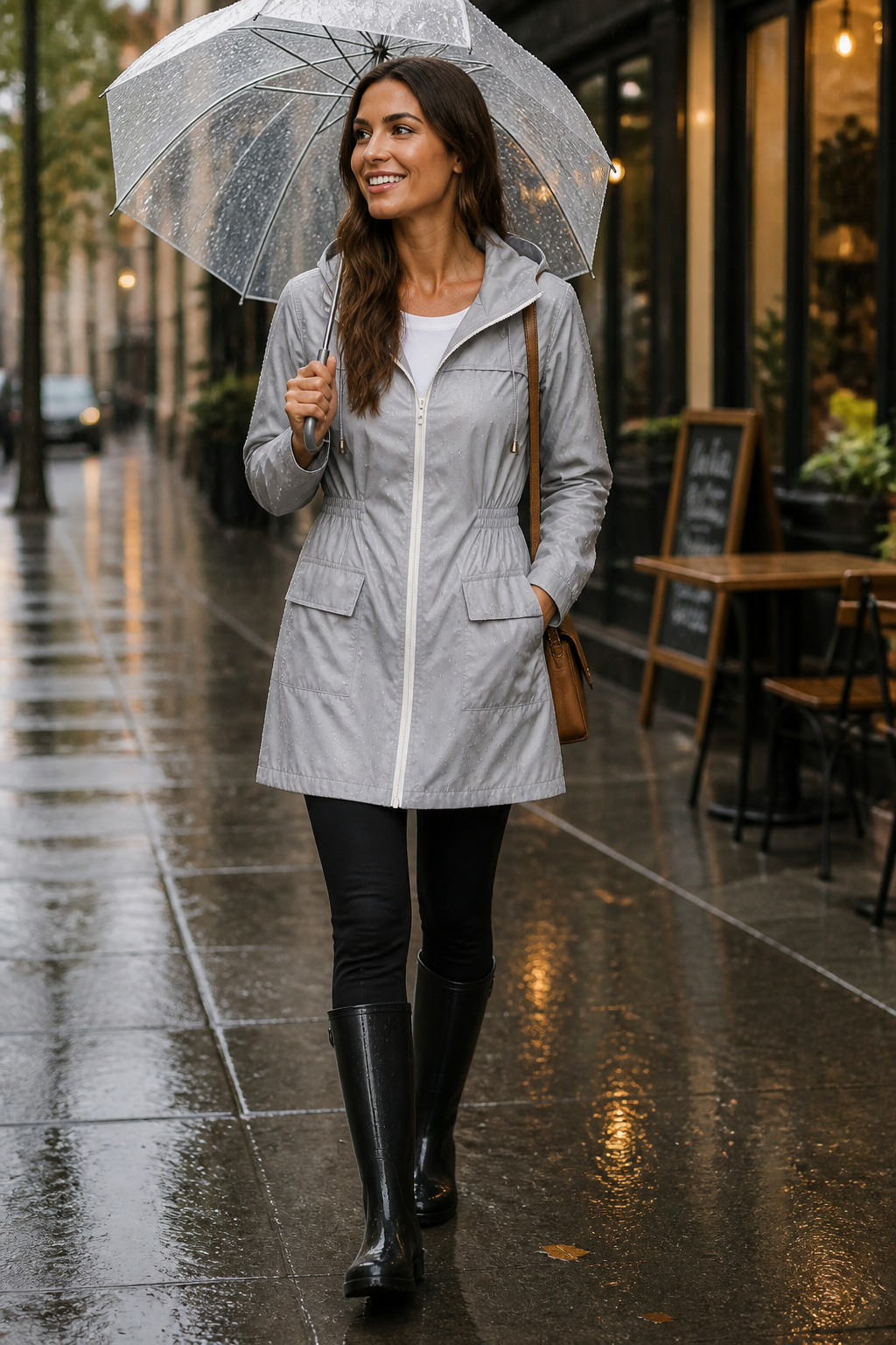 Rainelle | Fitted Waterproof Rain Jacket – Stylish Everyday Look