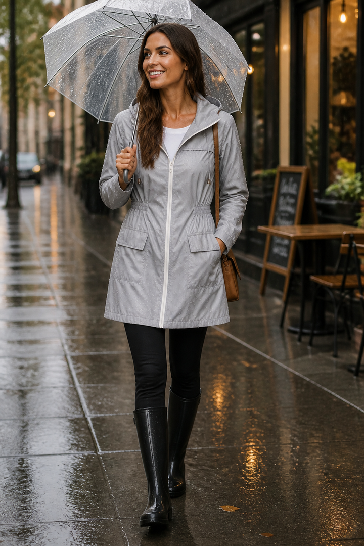 Rainelle | Fitted Waterproof Rain Jacket – Stylish Everyday Look