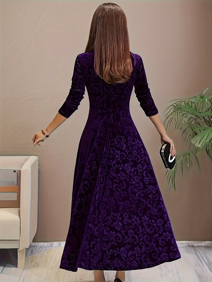 Nora | Samtkleid – Elegantes A-Linie Midi für Damen
