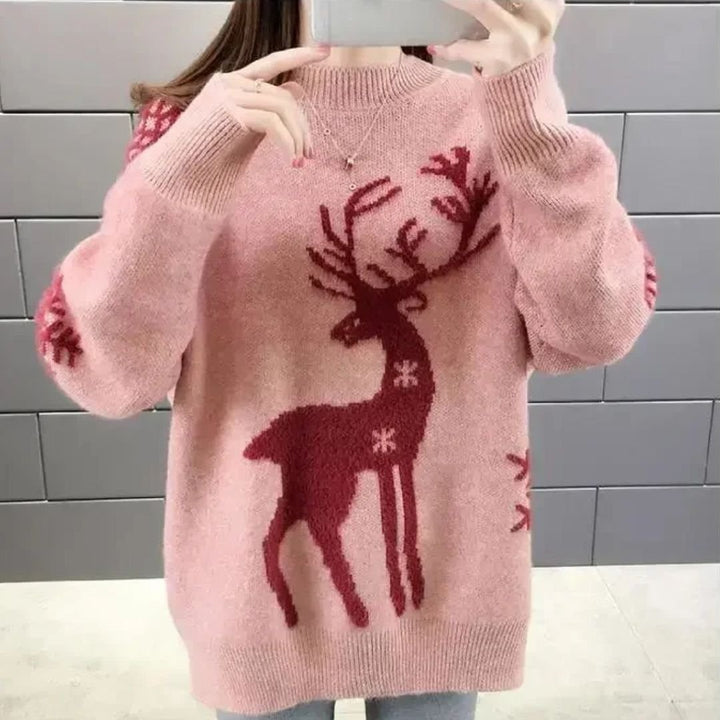 Doris | Weihnachtspullover mit Rentiermotiv für Damen